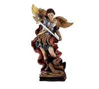 DRW Figura Arcangelo San Michele Resina dipinta a mano 20 cm