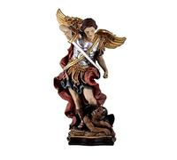 DRW Figura Arcangelo San Michele Resina dipinta a mano 30 cm