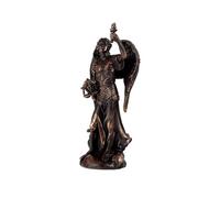 DRW Figura Arcangelo San Uriel Bronzo Resina dipinta a mano 13 cm