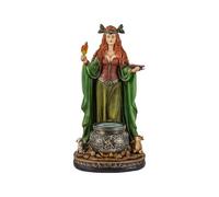 DRW Figura Brigid Dea Celtica della fertilità, della poesia, della guarigione e della fucina in resina dipinta a mano, 20 cm