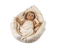 DRW Figura di Gesù Sdraiato su Ali in Resina Dipinto a Mano 9x11x5 cm