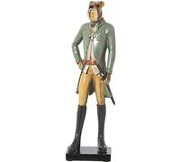 DRW Figura di Un Cane con Uniforme in Resina con Colori Multipli 11 x 10 x 38 cm, estandar