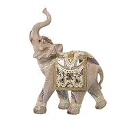 DRW Figura di un elefante in resina dorato 21 x 9 x 28 cm