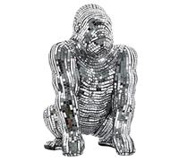 DRW Figura di un gorilla con specchietti in resina a specchio 21x30x31cm