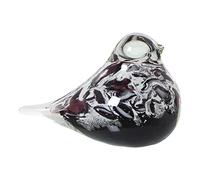 DRW Figura di un uccello di cristallo tonalità rosa e trasparente 11,5x7x7,5 cm