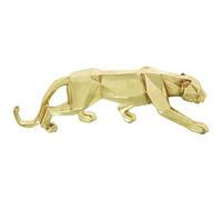 DRW Figura di una pantera in resina in oro origami 44x7x14cm
