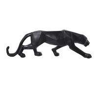 DRW Figura di una pantera in resina nera origami 44x7x14cm