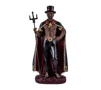 DRW Figura Exu orisha Guardian di comunicazione in Resina Dipinto a Mano 14x10x31 cm