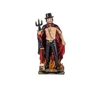 DRW Figura Exu orisha Messaggero, Guardian delle Vie e Destino in Resina Dipinta a Mano 20 cm