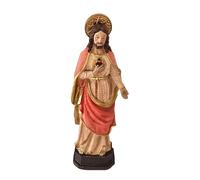 DRW Figura Sacro Cuore di Gesù in Resina Dipinto a Mano 20 cm