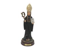 DRW Figura San Benedetto in resina dipinta a mano 3x4x12 cm