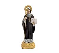DRW Figura San Benedetto resina dipinta a mano 16 cm
