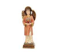 DRW Figura San Chamuel Arcangelo dell'Amore incondizionato e disinteressato in Resina Dipinto a Mano 4x3x11 cm