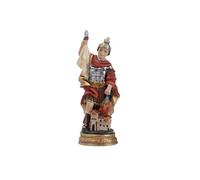 DRW Figura San Florian Resina Dipinta a Mano 13 cm