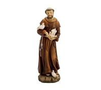 DRW Figura San Francesco d'Asis Resina Dipinta a Mano 20 cm
