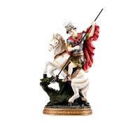 DRW Figura San Giorgio Sant Jordi Resina Dipinta a Mano 30 cm