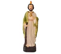 DRW Figura San Giuda Imitazione Legno Resina Dipinto a Mano, Multicolore, Medidas: 20 cm