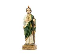 DRW Figura San Giuda Pedana Quadrata Resina Dipinto a Mano 13 cm