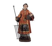 DRW Figura San Lorenzo Resina Dipinto a Mano 20 cm