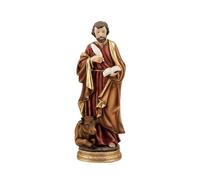 DRW Figura San Luca Evangelista Resina Dipinto a Mano 20 cm