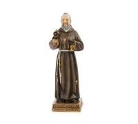 DRW Figura San PIO Resina Dipinto a Mano 11 cm