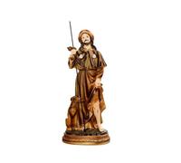 DRW Figura San Roque Resina Dipinta a Mano 30 cm