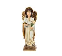 DRW Figura San Uriel Arcangelo della saggezza e dell'illuminazione in resina dipinta a mano 4x3x11 cm