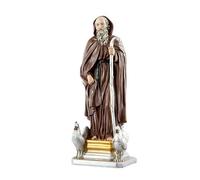 DRW Figura Santo Domingo della Carreggiata Patron degli Ingegneri Civili in Resina Dipinto a Mano 8x7x21 cm