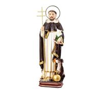 DRW Figura Santo Domingo di Guzman Resina dipinta a mano 20 cm