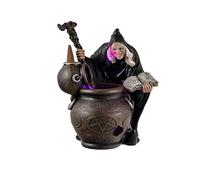 DRW Figura strega porta incenso in resina dipinta a mano 12 x 15 cm