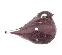 DRW Figura uccello Cristallo Macchiato Rosa Terra 11,5x7x7,5 cm