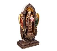 DRW Fornacina con la Madonna del Carmen in Resina dipinta a mano 17x11x34 cm