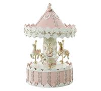 DRW Giovivo musicale in resina a corda in bianco e rosa, 12 x 12 x 19 cm