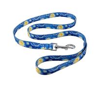 DRW Guinzaglio per cane o gatto notte stellata con moschettone, 2 x 120 cm