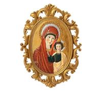 DRW Icona per Appendere Madonna con Bambino Oro 15x1x20 cm