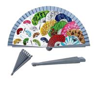 DRW Legno Decorato con ventagli, Multicolore, Medidas: 42 cm