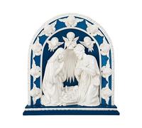 DRW Mistero classico da 1 pezzo blu e bianco con portale di angeletti in resina dipinta a mano 25x12x46 cm