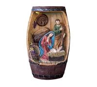 DRW Mistero classico in una botte con fontana da 1 pezzo di resina dipinta a mano 53x35x86 cm