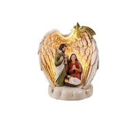DRW Mistero di 1 Pezzo Nascita con Ali e Luce in Resina Dipinta a Mano 8x5x9 cm, Colori Assortiti