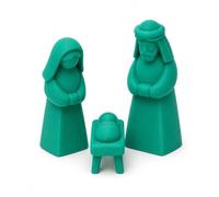 DRW Mistero nascita 3 pezzi verde mare PLA 4 x 4 x 15 cm | Realizzato in PLA