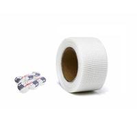 DRW Nastro adesivo in fibra di vetro, griglia stretta, 6 pezzi, 50 mm x 20 m