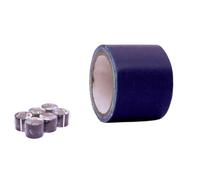DRW Nastro di riparazione tela blu scuro 6 pezzi 80 mm x 5 m