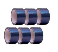 DRW Nastro di riparazione tela blu scuro lucido 6 pezzi 50 mm x 5 m