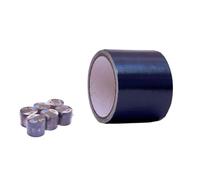 DRW Nastro di riparazione tela blu scuro lucido, 6 pezzi 80 mm x 5 m