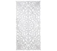 DRW Pala Rettangolare in Legno MDF Traforata in Bianco 160 x 80 cm, Multicolore, estandar