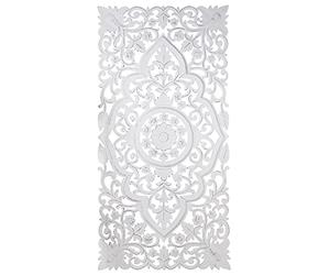 DRW Pala Rettangolare in Legno MDF Traforata in Bianco 160 x 80 cm, Multicolore, estandar