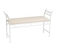 DRW Panchina scalzante in metallo bianco