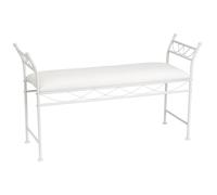 DRW Panchina scalzante in metallo bianco