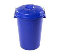 DRW Pattumiera Comunità Blu Manici con coperchio incassato da 100 litri 54x50x76 cm