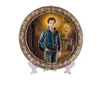 DRW Piatto San Carlo Acutis in ceramica da 20 cm
